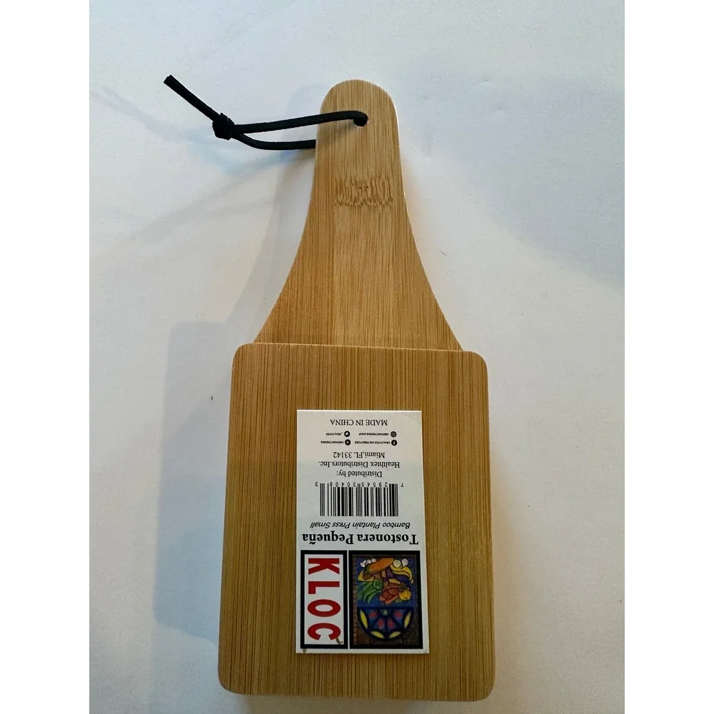 KLOC Tostonera Press Bamboo Large Puerto Rico Plantain Press Beige Wood